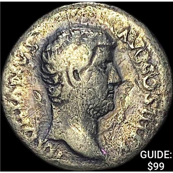 117-138 AD Roman Hadrian Silver Denarius NEARLY UNCIRCULATED