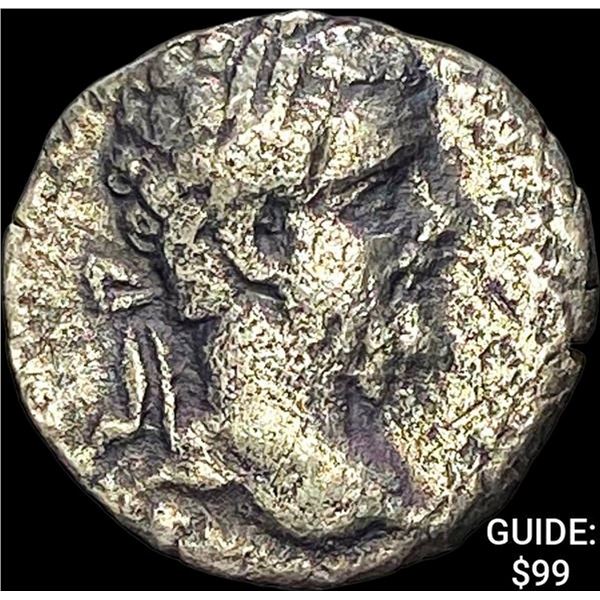 195-197 AD Roman Clod Albinus Silver Denarius NEARLY UNCIRCULATED