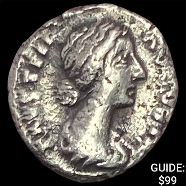 147-176 AD Roman Faustina Jr. Silver Denarius NEARLY UNCIRCULATED