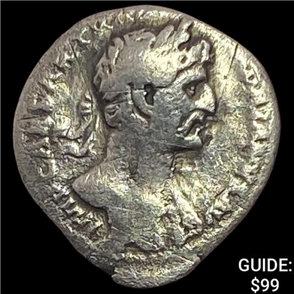 117-138 AD Roman Hadrian Silver Denarius NEARLY UNCIRCULATED