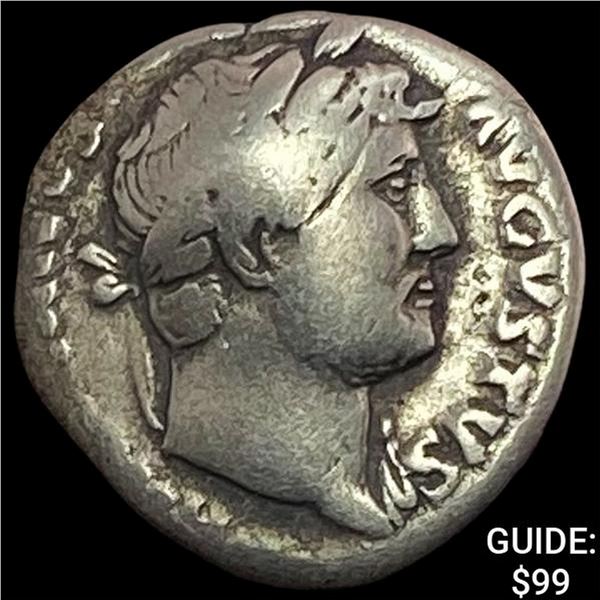 117-138 AD Roman Hadrian Silver Denarius NEARLY UNCIRCULATED
