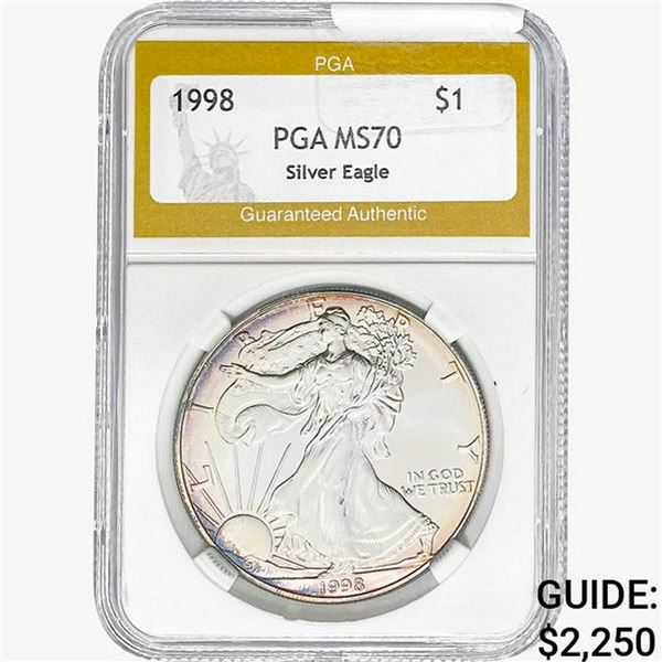 1998 American Silver Eagle PGA MS70