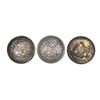 Image 2 : 1858-1876 Seated Liberty Half Dollar Lot [3 Coins] Fine