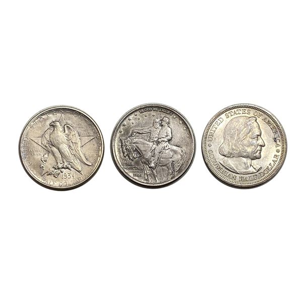 1893-1934 Commemorative Half Dollar Lot [3 Coins] MS