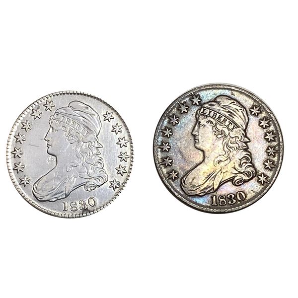 1830 Capped Bust Half Dollar Lot [2 Coins] HIGH GRADE