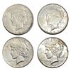 1926-1927 BtrDate Silver Peace Dollar [4Coins] AU+