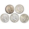 1922-1923 SIlver Peace Dollar Lot [5 Coins] MS