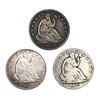 Image 1 : 1854-1876 Seated Lib Half Dollar[3Coins] HIGHGRADE