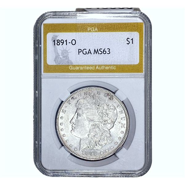 1891-O Morgan Silver Dollar PGA MS63