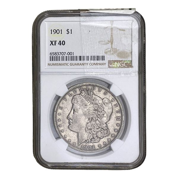 1901 Morgan Silver Dollar NGC XF40