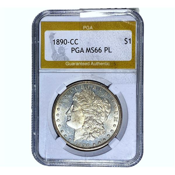 1890-CC Morgan Silver Dollar PGA MS66 PL
