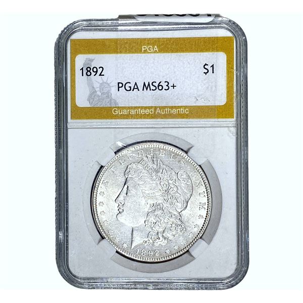 1892 Morgan Silver Dollar PGA MS63+