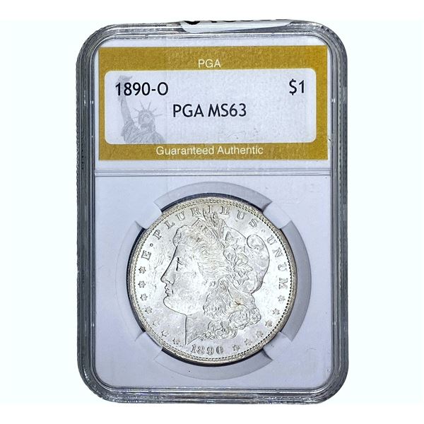 1890-O Morgan Silver Dollar PGA MS63