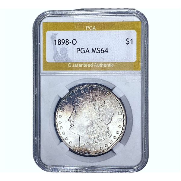 1898-O Morgan Silver Dollar PGA MS64