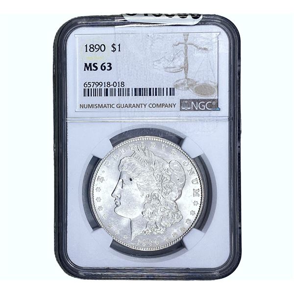 1890 Morgan Silver Dollar NGC MS63