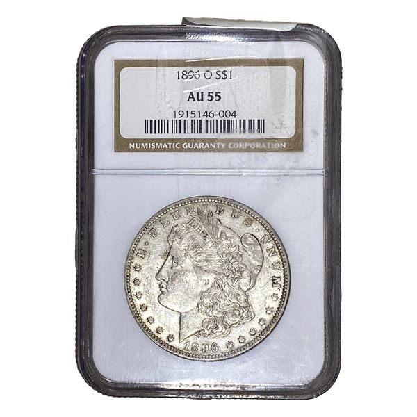 1896-O Morgan Silver Dollar NGC AU55