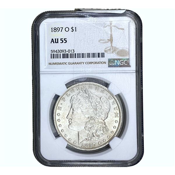 1897-O Morgan Silver Dollar NGC AU55