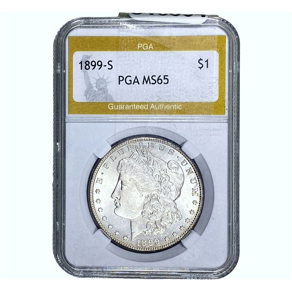 1899-S Morgan Silver Dollar PGA MS65