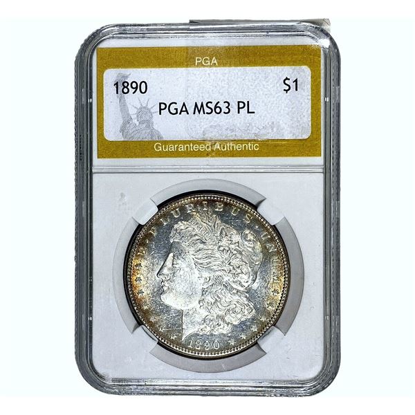 1890 Morgan Silver Dollar PGA MS63 PL