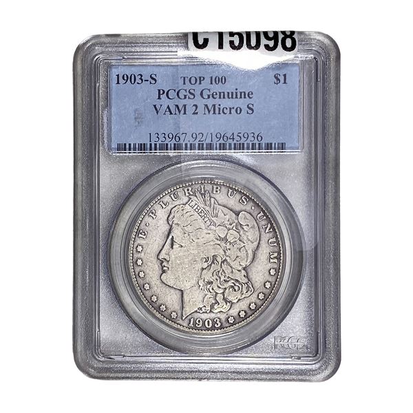 1903-S Micro S Morgan Silver Dollar PCGS GENUINE