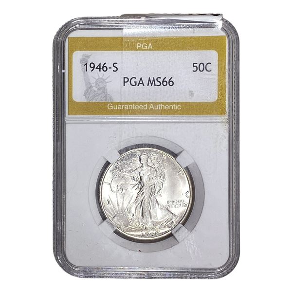 1946-S Walking Liberty Half Dollar PGA MS66