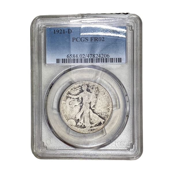 1921-D Walking Liberty Half Dollar PCGS FR2