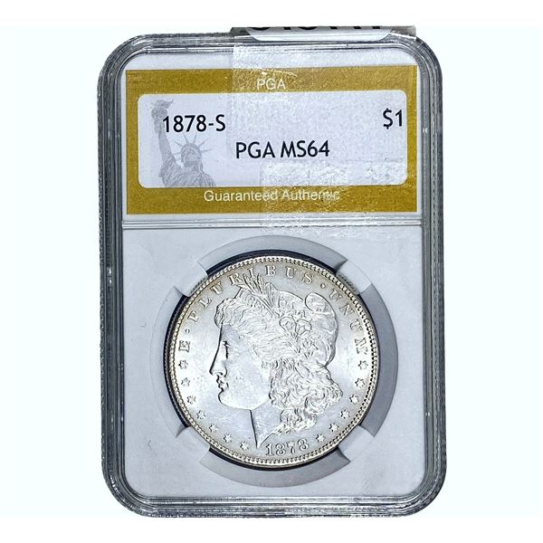 1878-S Morgan Silver Dollar PGA MS64