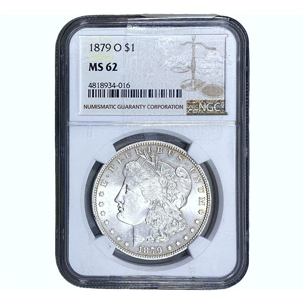 1879-O Morgan Silver Dollar NGC MS62