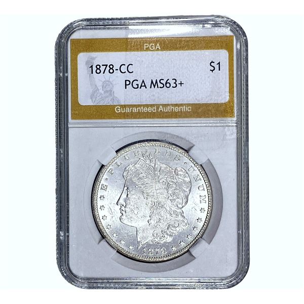 1878-CC Morgan Silver Dollar PGA MS63+