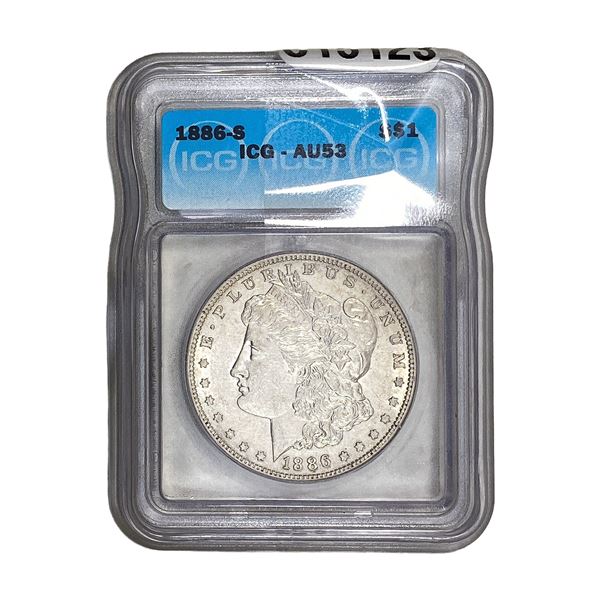 1886-S Morgan Silver Dollar ICG AU53