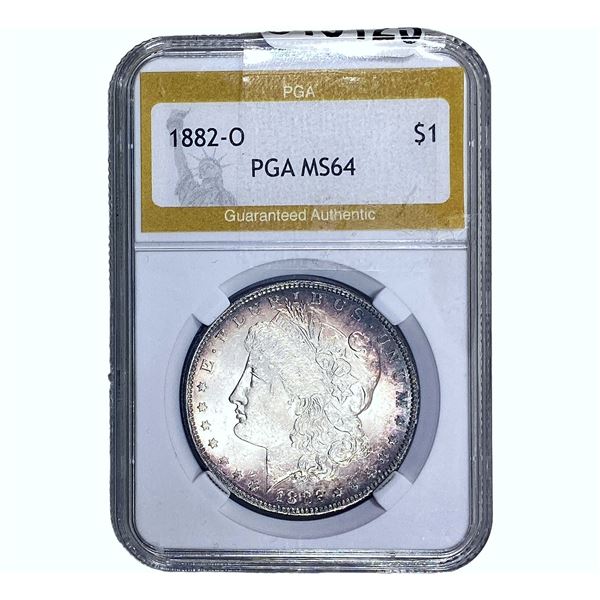 1882-O Morgan Silver Dollar PGA MS64