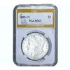 Image 1 : 1880-CC Morgan Silver Dollar PGA MS63