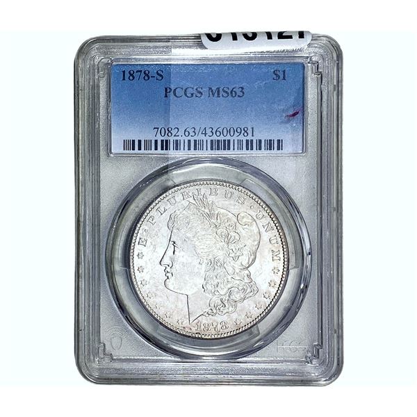1878-S Morgan Silver Dollar PCGS MS63