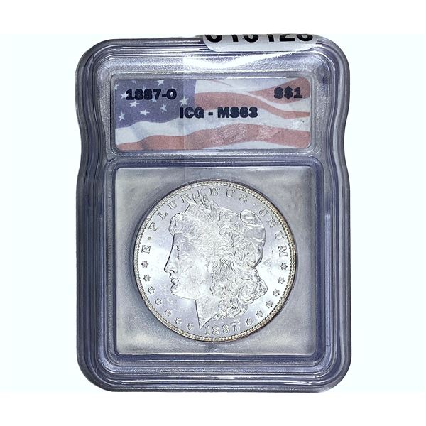1887-O Morgan Silver Dollar ICG MS63