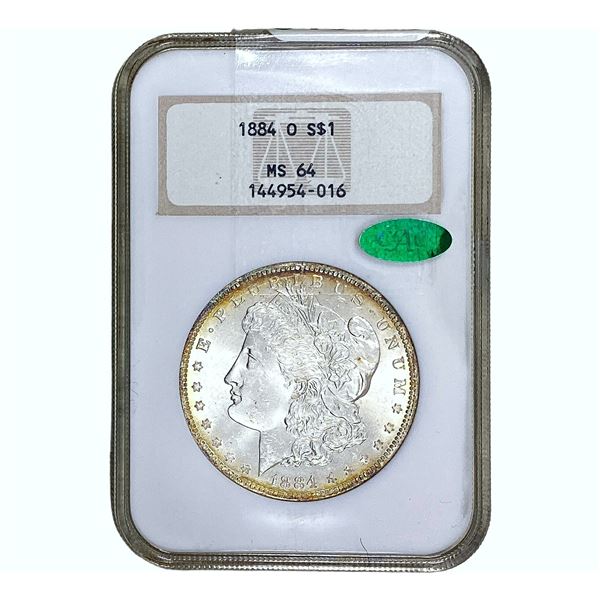 1884-O Morgan Silver Dollar NGC MS64 CAC FATTY HOLDER
