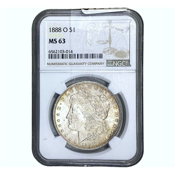 1888-O Morgan Silver Dollar NGC MS63