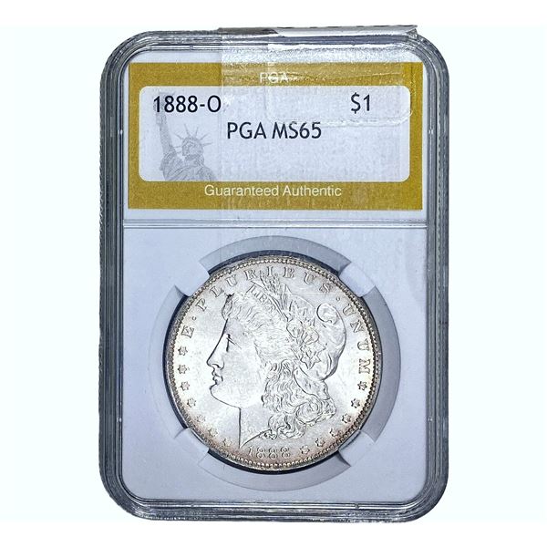 1888-O Morgan Silver Dollar PGA MS65