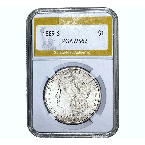 1889-S Morgan Silver Dollar PGA MS62