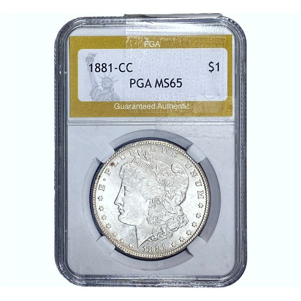 1881-CC Morgan Silver Dollar PGA MS65