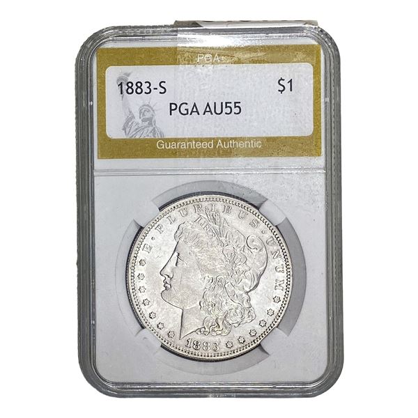1883-S Morgan Silver Dollar PGA AU55