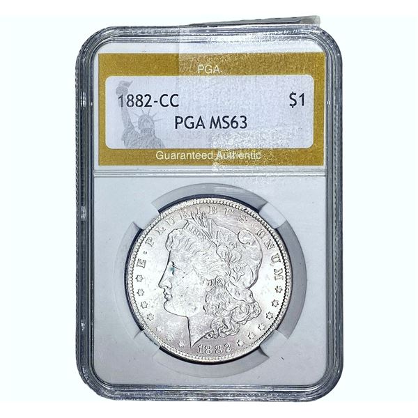 1882-CC Morgan Silver Dollar PGA MS63