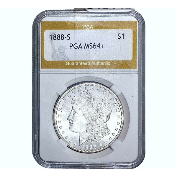 1888-S Morgan Silver Dollar PGA MS64+