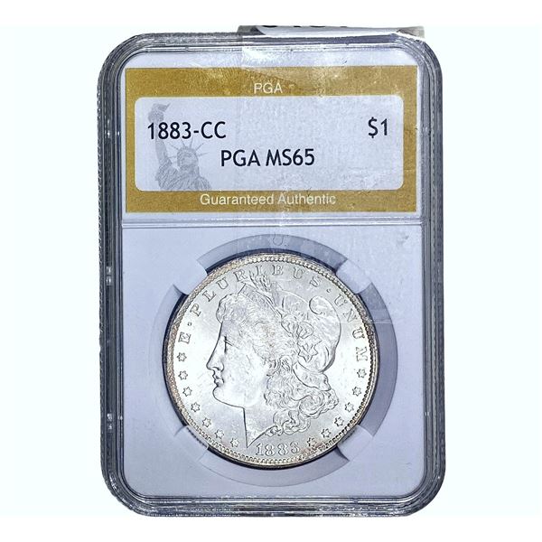 1883-CC Morgan Silver Dollar PGA MS65