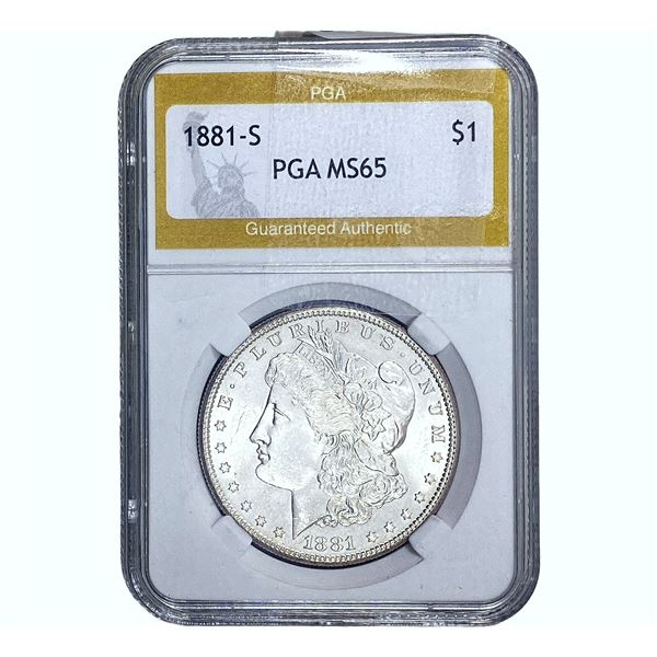 1881-S Morgan Silver Dollar PGA MS65