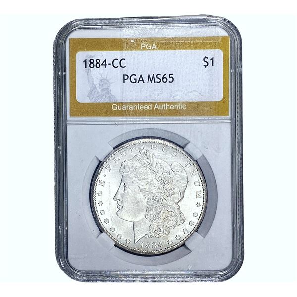 1884-CC Morgan Silver Dollar PGA MS65