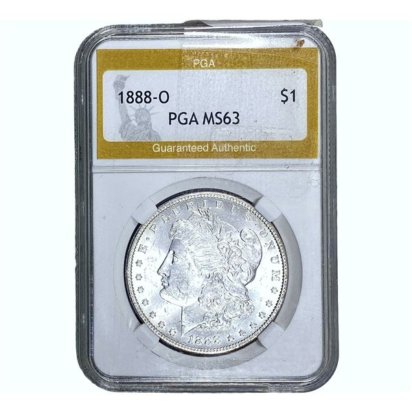 1888-O Morgan Silver Dollar PGA MS63