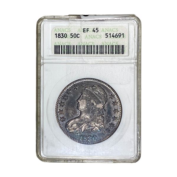 1830 Capped Bust Half Dollar ANACS EF45