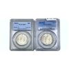 Image 1 : 1946-D/1947-D GEM BU Walking Lib Half Dollar[2Coins] PCGS MS65