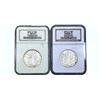 Image 1 : 1942-D/1945-D GEM BU Walking Lib Half Dollar[2 Coins] NGC MS65