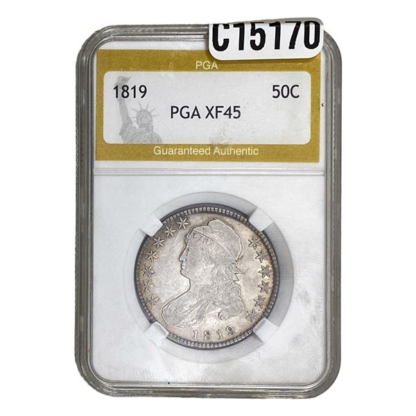 1819 Capped Bust Half Dollar PGA XF45